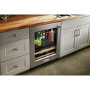 Kitchenaid® 24" Beverage Center with Glass Door and Wood-Front Racks KUBL214KSB