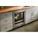 Kitchenaid® 24" Beverage Center with Glass Door and Wood-Front Racks KUBL214KSB