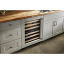 Kitchenaid® 24" Panel-Ready Undercounter Wine Cellar with Wood-Front Racks KUWL214KPA