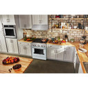 KitchenAid® 30'' Smart Commercial-Style Dual Fuel Range with 4 Burners KFDC500JMB