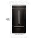 Kitchenaid® 24.2 Cu. Ft. 42 Width Built-In Stainless French Door Refrigerator with Platinum Interior Design KBFN502EBS