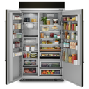 Kitchenaid® 30 Cu. Ft. 48 Built-In Side-by-Side Refrigerator with PrintShield™ Finish KBSN708MBS