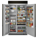 Kitchenaid® 30 Cu. Ft. 48" Built-In Side-by-Side Refrigerator with PrintShield™ Finish KBSN708MBS