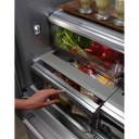 Kitchenaid® 24.2 Cu. Ft. 42" Width Built-In Stainless French Door Refrigerator with Platinum Interior Design KBFN502ESS