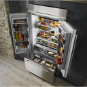 Kitchenaid® 24.2 Cu. Ft. 42" Width Built-In Stainless French Door Refrigerator with Platinum Interior Design KBFN502ESS