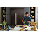 Kitchenaid® 24 Undercounter Refrigerator with Glass Door and Shelves with Metallic Accents and PrintShield™ Finish KURR314KBS