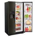 Kitchenaid® 19.9 cu ft. Counter-Depth Side-by-Side Refrigerator with Exterior Ice and Water KRSC700HBS