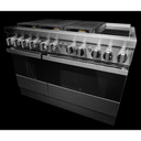 Jennair® NOIR™ 48" Dual-Fuel Professional Range with Chrome-Infused Griddle JDRP548HM