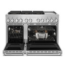 Jennair® NOIR™ 48" Dual-Fuel Professional Range with Chrome-Infused Griddle JDRP548HM