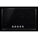 Jennair® 36" Lustre Stainless Radiant Glass Cooktop with Halo-Effect Knobs JEC3536HS