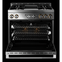 Jennair® 36" RISE™ Gas Professional-Style Range with Chrome-Infused Griddle JGRP536HL