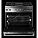 Jennair® 36" RISE™ Gas Professional-Style Range with Chrome-Infused Griddle JGRP536HL
