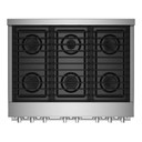 Jennair® 36" NOIR™ Gas Professional-Style Range JGRP436HM