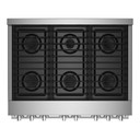 Jennair® 36" NOIR™ Gas Professional-Style Range JGRP436HM