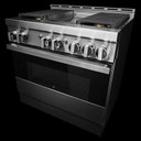 Jennair® 36" NOIR™ Gas Professional-Style Range with Chrome-Infused Griddle JGRP536HM