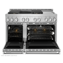 Jennair® NOIR™ 48 Gas Professional-Style Range with Chrome-Infused Griddle and Grill JGRP748HM