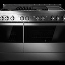 Jennair® 48" NOIR™ Gas Professional-Style Range with Chrome-Infused Griddle and Infrared Grill JGRP748HM