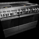Jennair® 48" NOIR™ Gas Professional-Style Range with Chrome-Infused Griddle and Infrared Grill JGRP748HM