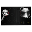 Jennair® 36 Lustre Trim Electric Radiant Downdraft Cooktop with Tap Touch Controls JED4536KS