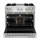 Jennair® RISE™ 36 Dual-Fuel Professional Range with Chrome-Infused Griddle JDRP536HL