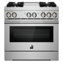 Jennair® RISE™ 36 Dual-Fuel Professional Range with Chrome-Infused Griddle JDRP536HL