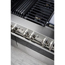 Jennair® NOIR™ 48" Dual-Fuel Professional Range with Chrome-Infused Griddle and Gas Grill JDRP748HM