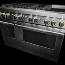 Jennair® RISE™ 48" Dual-Fuel Professional Range with Chrome-Infused Griddle and Gas Grill JDRP748HL