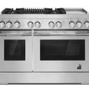 Jennair® RISE™ 48" Dual-Fuel Professional Range with Chrome-Infused Griddle and Gas Grill JDRP748HL