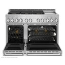 Jennair® 48" NOIR™ Gas Professional-Style Range with Chrome-Infused Griddle JGRP548HM