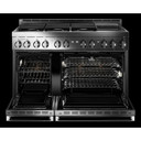 Jennair® 48" NOIR™ Gas Professional-Style Range with Chrome-Infused Griddle JGRP548HM