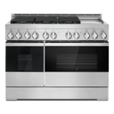 Jennair® 48 NOIR™ Gas Professional-Style Range with Chrome-Infused Griddle JGRP548HM