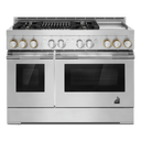 Jennair® RISE™ 48 Gas Professional-Style Range with Chrome-Infused Griddle and Grill JGRP748HL