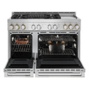 Jennair® 48" RISE™ Gas Professional-Style Range with Chrome-Infused Griddle and Infrared Grill JGRP748HL