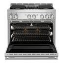 Jennair® NOIR™ 36 Gas Professional-Style Range with Grill JGRP636HM