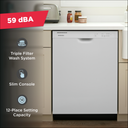 Amana® Dishwasher with Triple Filter Wash System ADB1400AMW