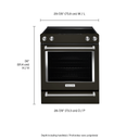 OPEN BOX Kitchenaid® 30-Inch 5-Element Electric Slide-In Convection Range YKSEG700EBS