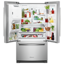 OPEN BOX 26.8 cu. ft. 36-Inch Width Standard Depth French Door Refrigerator with Exterior Ice and Water  KRFF507HPS