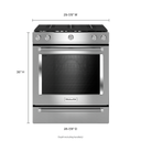 OPEN BOX Kitchenaid® 30-Inch 5-Burner Gas Slide-In Convection Range KSGG700ESS