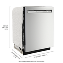 OPEN BOX Kitchenaid® 44 dBA Dishwasher in PrintShield™ Finish with FreeFlex™ Third Rack KDFM404KPS