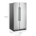 OPEN BOX Maytag® 36-Inch Wide Side-by-Side Refrigerator - 25 cu. ft. MSS25N4MKZ