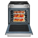 OPEN BOX Kitchenaid® 30-Inch 5-Element Electric Slide-In Convection Range YKSEG700ESS*