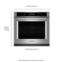 OPEN BOX Kitchenaid® 30 Single Wall Oven with Even-Heat™ True Convection KOSE500ESS