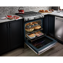 OPEN BOX Kitchenaid® 30-Inch 5 Burner Gas Convection Slide-In Range with Baking Drawer KSGB900ESS**