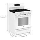 Whirlpool® 30-inch Gas Range with Air Fry and Air Baking, Self Cleaning, Rapid Preheat 5.0 CuFt Capacity WFGS5030RW