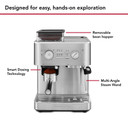 Kitchenaid® Semi Automatic Espresso Machine with Burr Grinder KES6551SX