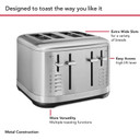 Kitchenaid® 4 Slice Toaster KMT4109SX