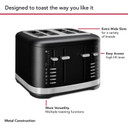 Kitchenaid® 4 Slice Toaster KMT4109BM