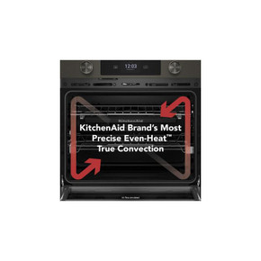 Kitchenaid® 30-inch Smart Electric Double Wall Oven with Assisted Cooking Modes - Black Ore KOED730SBE