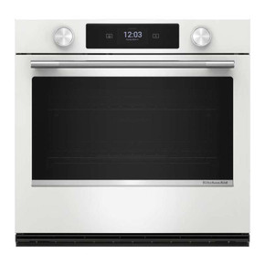 Kitchenaid® 30-inch Smart Electric Single Wall Oven with Assisted Cooking Modes - White KOES730SWH