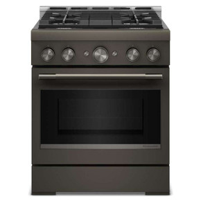 KitchenAid® 30-Inch 4 Burner Commercial-Style Gas Range with No Preheat Air Fry Mode KFGS930SBE